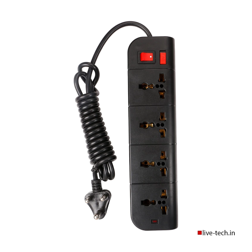 LiveTech Spike 4 Socket 1 Switch 1.8m view 2